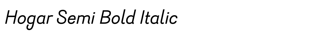 Hogar Semi Bold Italic image